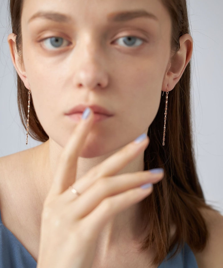 ペタルチェーン フリンジ ピアス（872234-35-36） ｜ women