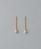 レイヤード] パール チェーン ピアス（872315） ｜ women