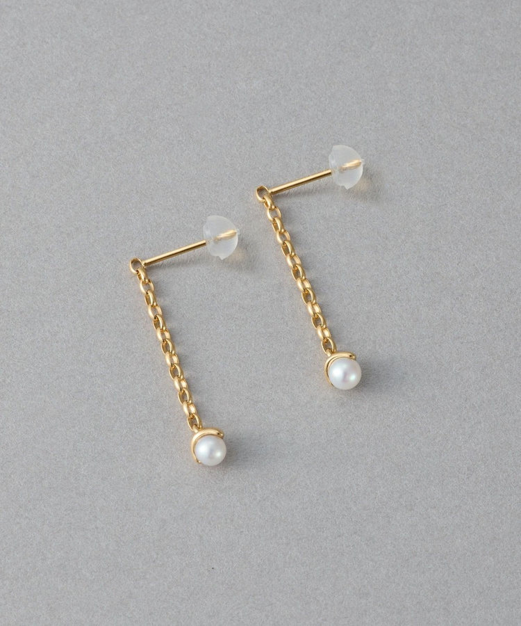 ete パール ロングチェーン ピアス ete エテ ピアス ロング パール チェーン 揺れる ギフト 国内発