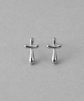 K18YG クロス ダイヤモンド ピアス（270846） ｜ women