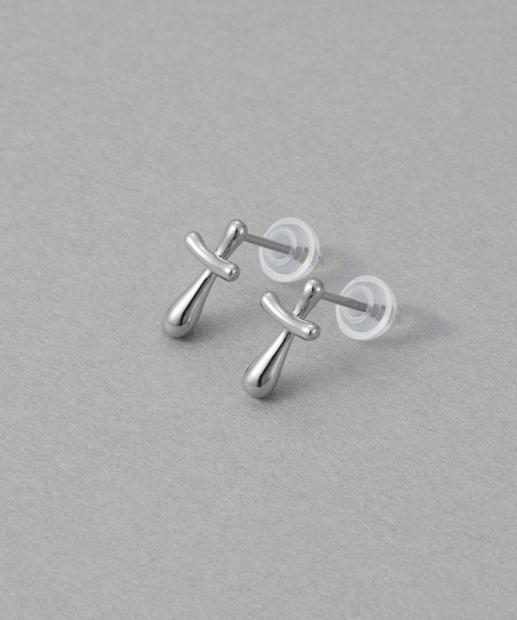 大人気!! ete [レイヤード] クロスモチーフ クラシカル ピアス レイヤード] クロス ピアス（872316-872317） ｜ women