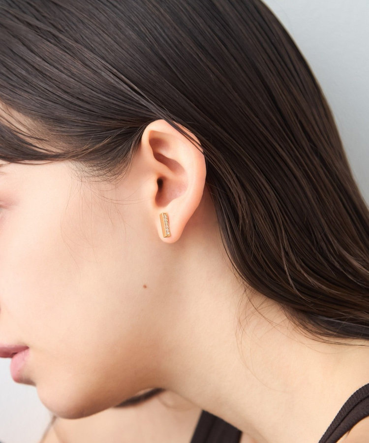 ete サークルビジューピアス　イエローゴールド サークル ビジュー ピアス | ete bijoux (Women)/エテ ビジュー