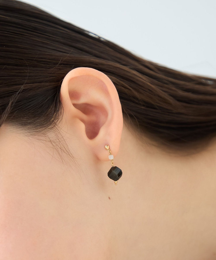 ナチュラルストーン ツイストカット ピアス（872378-872381） ｜ women
