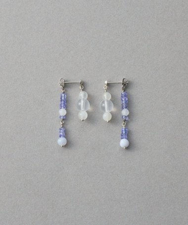 アシンメトリー] ナチュラルストーン ピアス（872388-872389