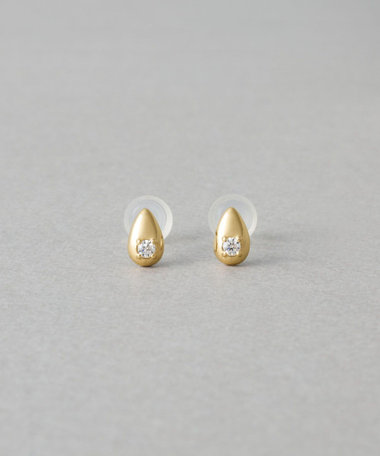 ドロップ キュービック ピアス