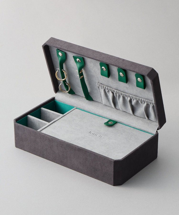 [未使用．美品] agete（ひし形のチャームのみ）箱1付き＋ショッパー付き 宝石の羽衣|大容量スワン二段式｜Swan Jewelry Box｜Ice Blue | DreaMer.