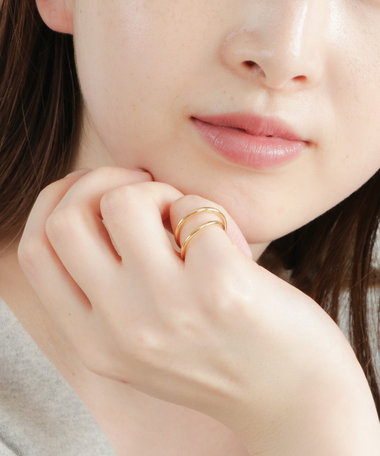 レイヤードピンキー リング