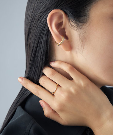 [メニリング] ダブルライン コンビカラー