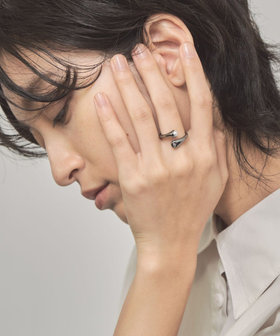 一部WEB限定カラー】パール×ジルコニア フォークリング（025039