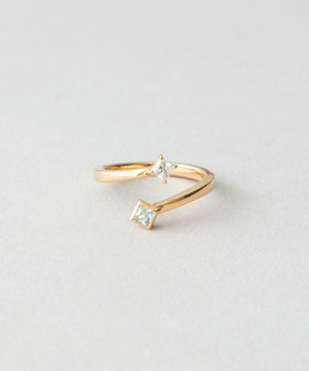 美品★エテ ete ジルコニアリング イエローゴールド　13号　華奢　ミル打ち風 trim_fce_item661dd9f964bae.jpg