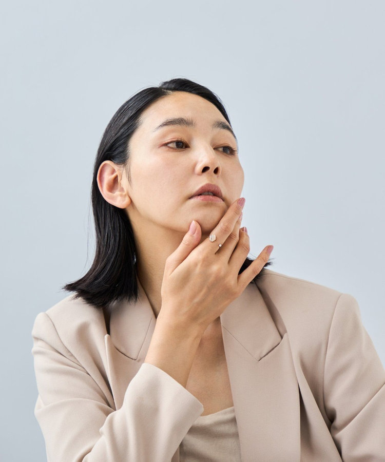 フォークリング] アゲート×ジルコニア（025099） ｜ women（ウィメンズ