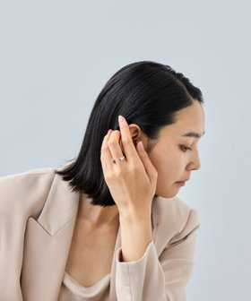 ランキングや新製品 フォークリング] スモーキークォーツ×ジルコニア（025102 置物