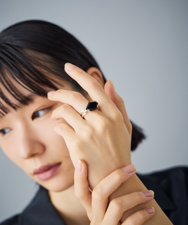 ジェム] リング ブラックカルセドニー（025200） ｜ women（ウィメンズ