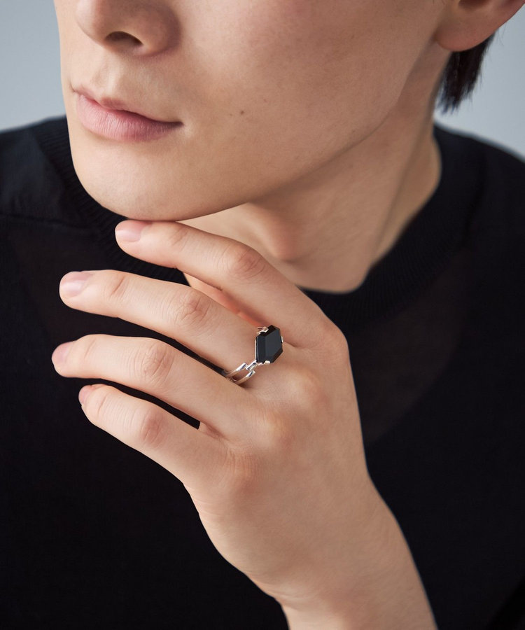 ジェム] リング ブラックカルセドニー（025200） ｜ women（ウィメンズ