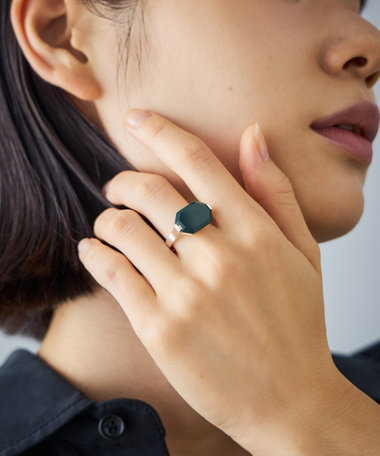 [ジェム] リング グリーンジャスパー