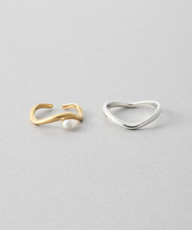 [メニリング] パール コンビカラー