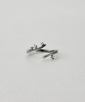 【CUSTOM】[Winter Limited｜シャイニーダスト] フォークピンキー ジルコニア - ブラック