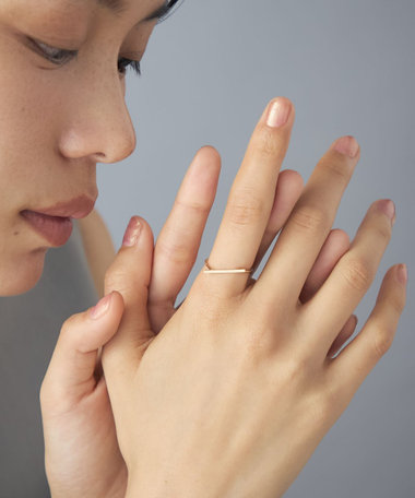 [レイヤー] K10YG リング バー