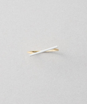 [レイヤー] K10YG/WG リング バー コンビカラー