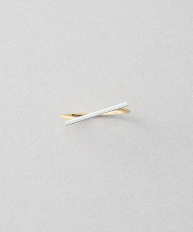 [レイヤー] K10YG/WG リング バー コンビカラー