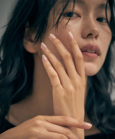 K10YG ピンキーリング ダイヤモンド