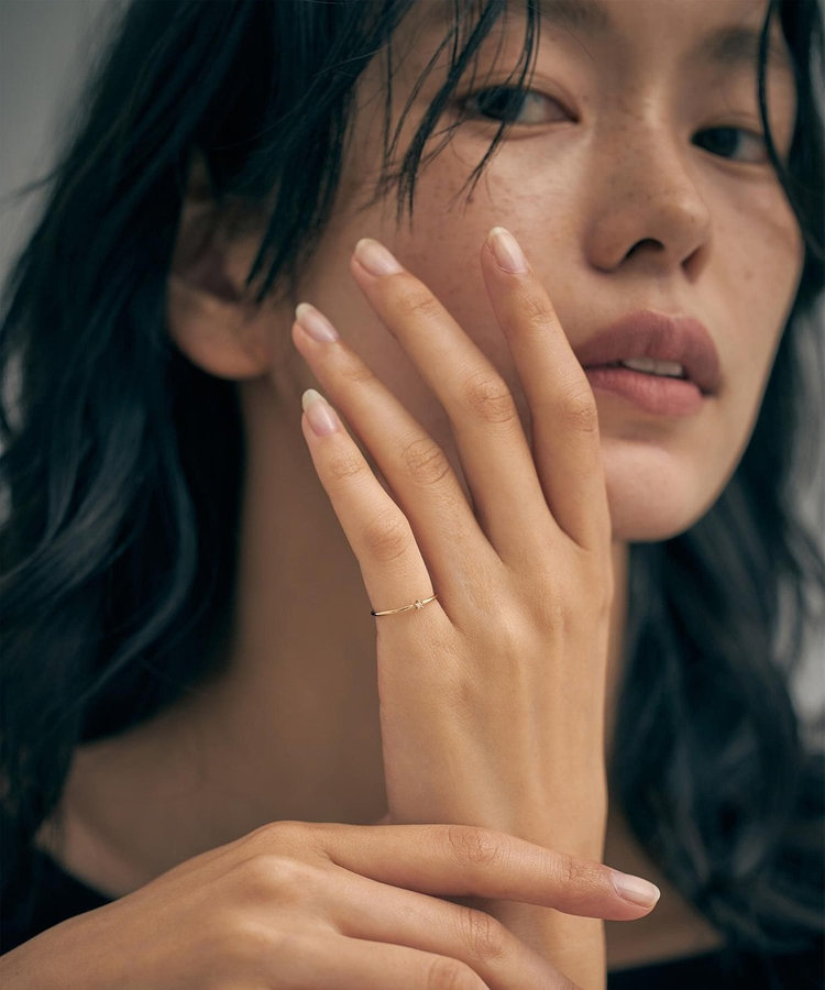 最も完璧な ピンキーリング K10YG ダイヤモンド（032495） women ｜ アクセサリー