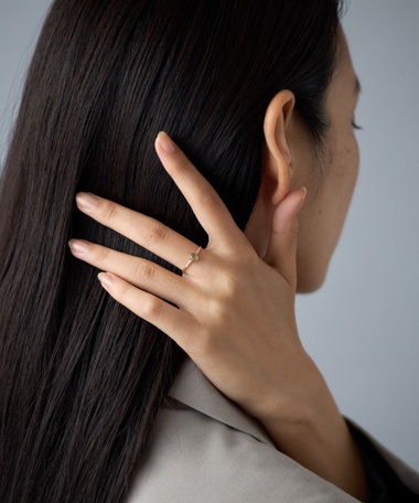 [レイヤー] K10YG リング ラブラドーライト