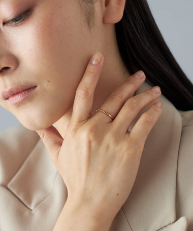 [レイヤー] K10YG リング オレンジサファイア