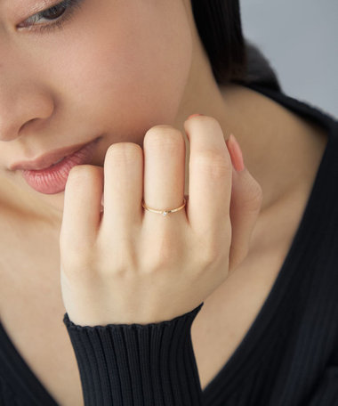 [レイヤー] K10YG リング ダイヤモンド