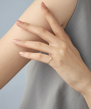 K10YG ピンキーリング パール