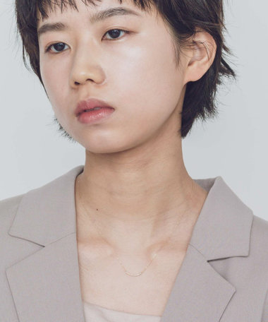 K10YG レイヤー ブラウンダイヤモンド ネックレス