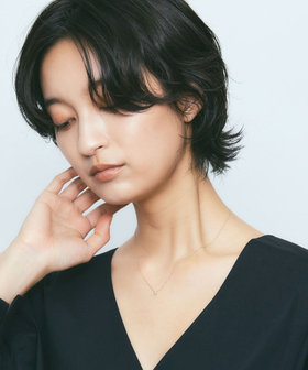 【美品】Joueteジュエッテ　一粒パール　一粒ダイヤ　ネックレス　K10 K10 ダイヤモンド ネックレス（036710-036711） ｜ women