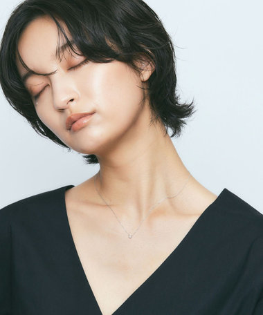 K10WG ネックレス ダイヤモンド