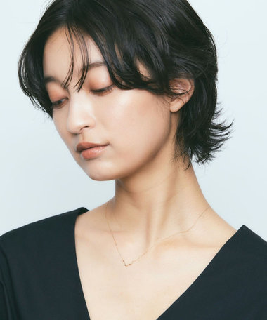 K10YG レイヤー ウェーブ ネックレス