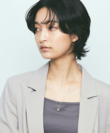 K10YG コイン セミロング ネックレス