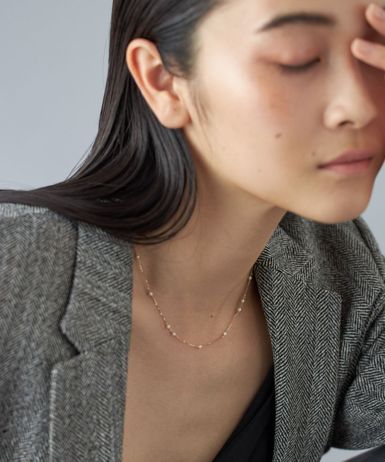 マ*）様 正規品　ジュエッテ　K10 YGゴールドチェーン 一粒パール ネックレ K10YG チェーン ネックレス（036781） ｜ women（ウィメンズ