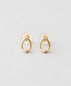 K10YG ダイヤモンド ピアス オーバル（037599） ｜ women