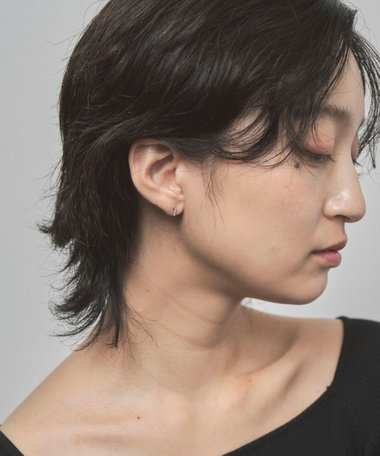 K10YG ダイヤモンド ピアス