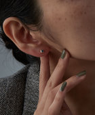 ete ブルートパーズ　ピアス 14kgf スイスブルートパーズ(4本爪/3mm)天然石ピアス 11月誕生石