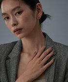 Jouete K10WG ピアス ブラックカルセドニー ホワイトゴールド K10WG ピアス ブラックカルセドニー（037645） ｜ women