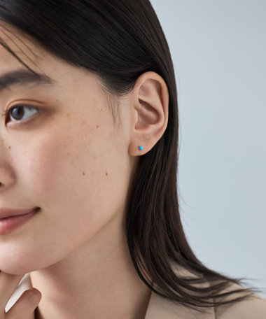 K10YG ピアス ターコイズ