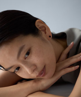 K10WG ピアス ブラックカルセドニー（037645） ｜ women