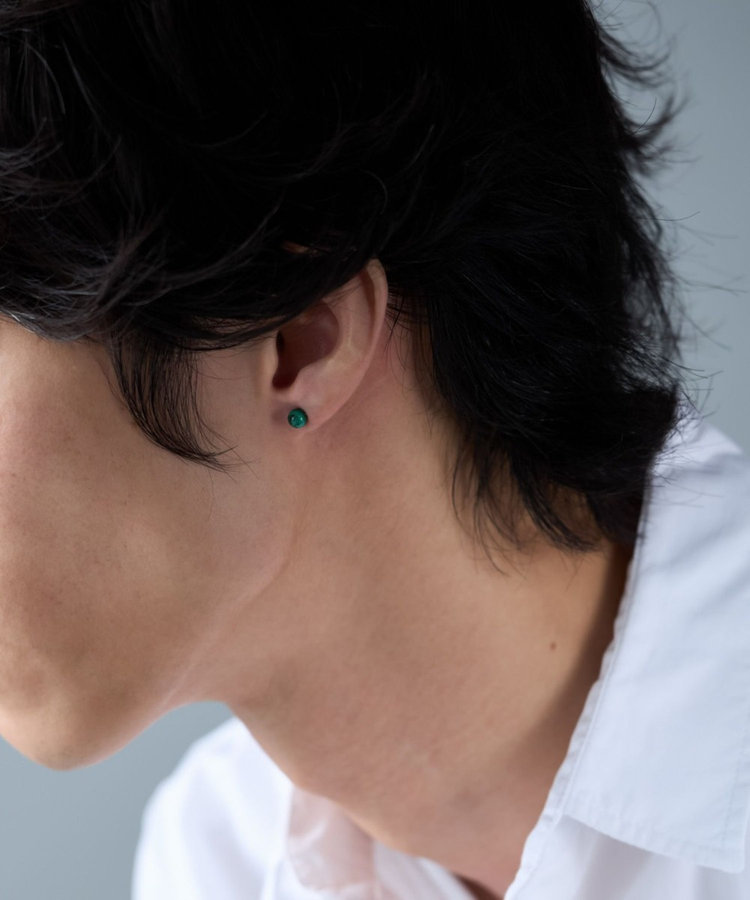 BARNEYS NEW YORK マラカイト ピアス