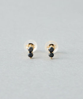 K10WG ピアス ブラックカルセドニー（037645） ｜ women