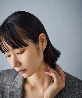 Jouete ジュエッテ　K10 YG ダイヤモンドツイストピアス K10YG ブラウンダイヤモンド ピアス（037611） ｜ women（ウィメンズ