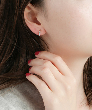 フープイヤリング ジルコニア