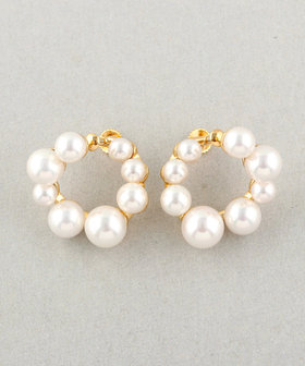 ランダムパール サークルイヤリング