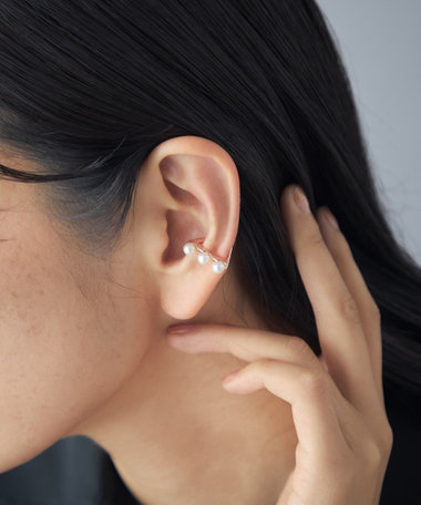 イヤーカフス トライアングル パール