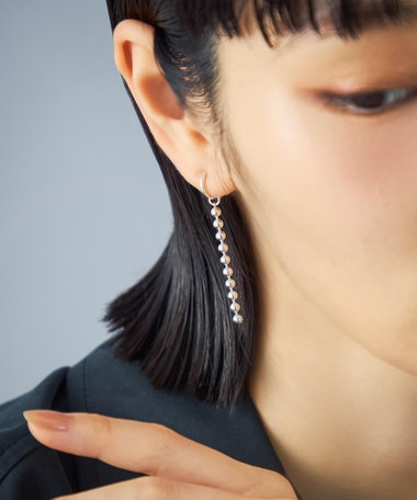 イヤリング ボールチェーン