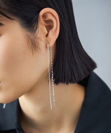 [ダブルフェイス] イヤリング チェーン